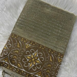 Light brown Phige Sabi Zari phanek Khoi Charong medallion border – Kangleipak Online Shopping