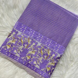 Vibrant lavender Ahkhet Asung Muga phanek Takhellei floral embroidered border – Kangleipak Online Shopping