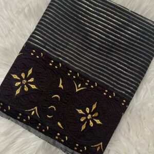 Dark brown Ahkhet Asung Muga phanek gold Khoi Charong medallion border – Kangleipak Online Shopping