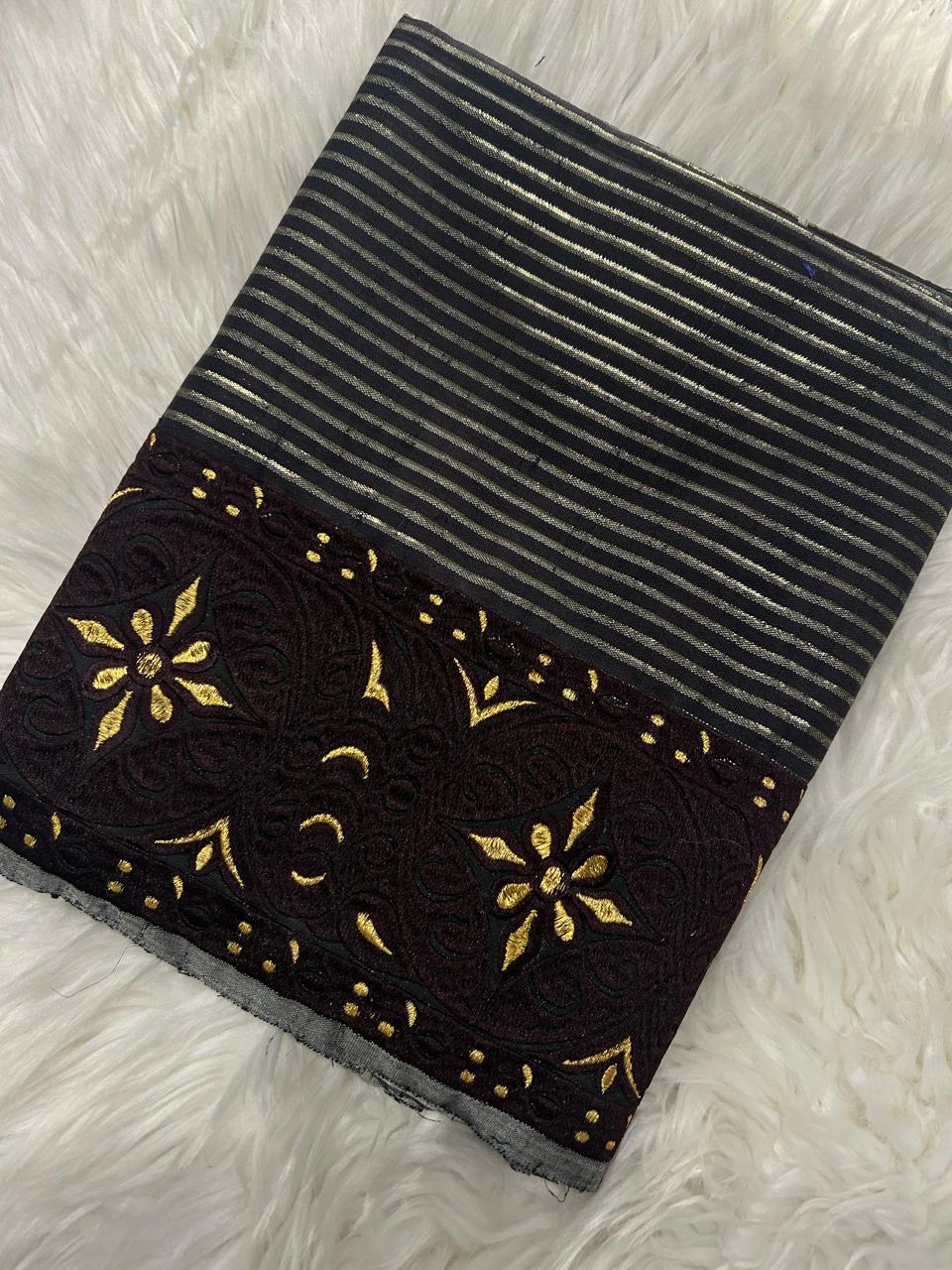 Dark brown Ahkhet Asung Muga phanek gold Khoi Charong medallion border – Kangleipak Online Shopping