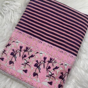 Peach violet Phige Sabi Zari phanek pink Takhellei floral border – Kangleipak Online Shopping