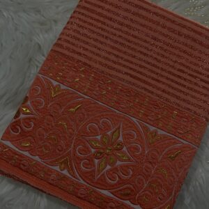 Dark peach Phige Sabi Khuwang phanek gold Khoi Charong medallion border – Kangleipak Online Shopping
