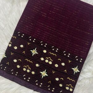 Dark maroon phanek Heikha Apatpa Machu Hijam Khoi embroidered border – Kangleipak Online Shopping