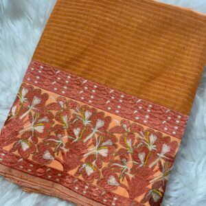 Peach Ahkhet Asung Muga phanek coral Takhellei floral border – Kangleipak Online Shopping
